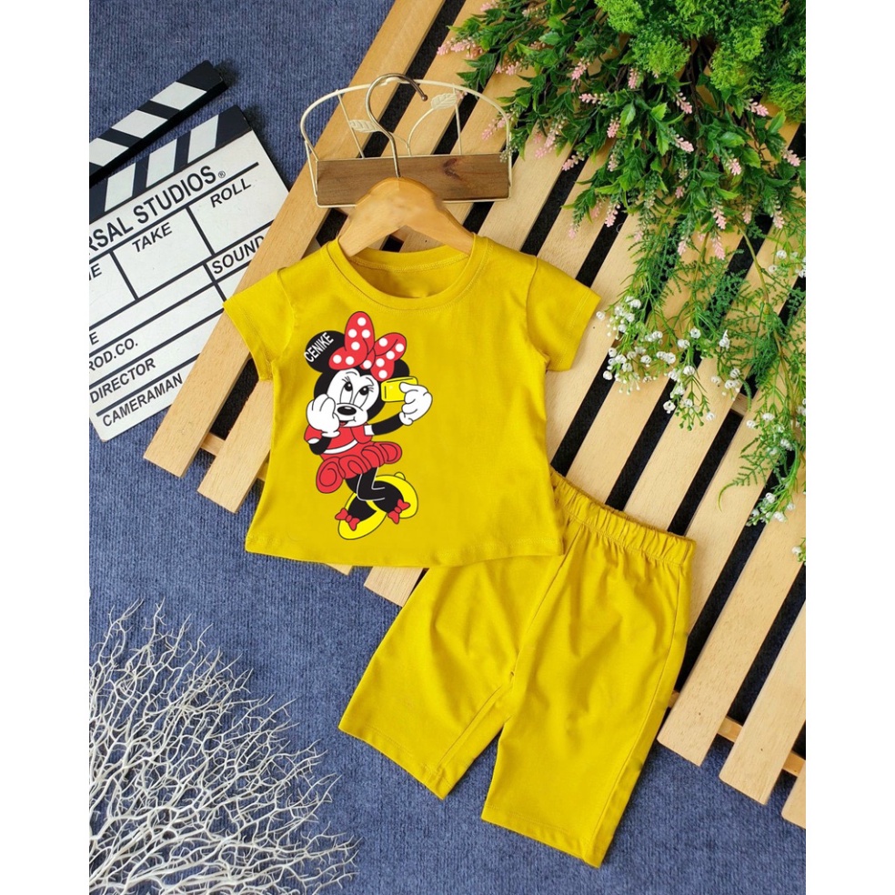 ( Khuyến mãi ) Combo 6 Bộ đồ hình mecki chụp ảnh xinh đẹp cho bé gái cho bé từ 6-28kg.BDBG49. .