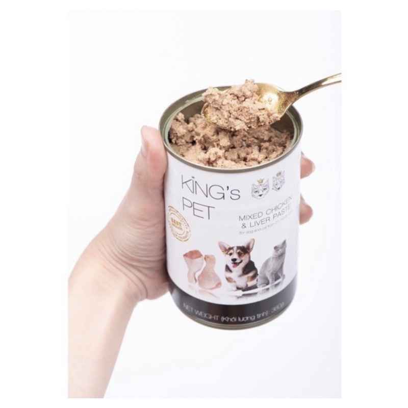 Pate KING PET cho chó mèo dạng lon đủ vị