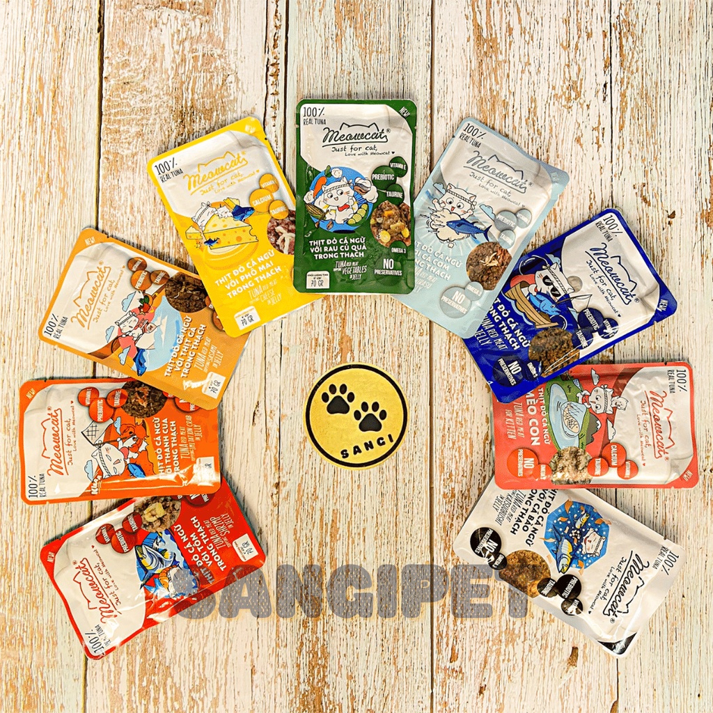 Pate mèo MEOWCAT gói 70g, pate cho mèo con, mèo trưởng thành đa dạng hương vị
