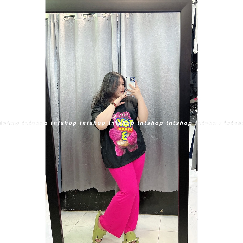 SET ÁO THUN GẤU + QUẦN DÀI ỐNG LOE [TNTSHOP BIGSIZE 60KG 90KG]