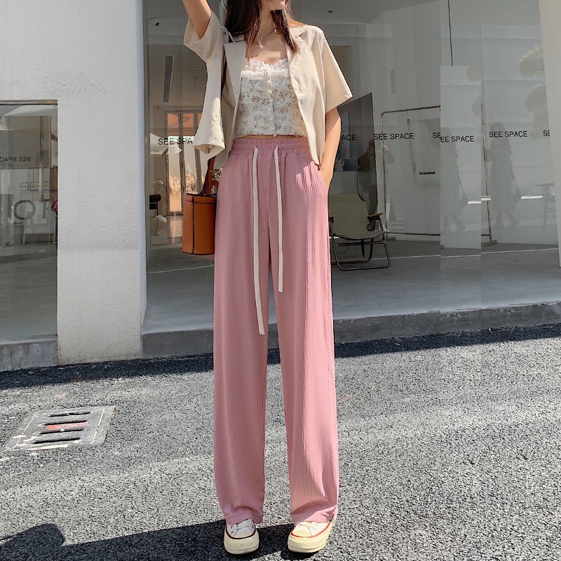 Quần Suông Tăm Nhiều Màu PEONYB Nữ [FREESHIP]  Culottes ống rộng kéo dài chân cạp chun mát kiểu dáng hàn quốc