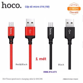 [CHÍNH HÃNG] Cáp sạc dây dù micro 1M Hoco X14 cho Android chính hãng