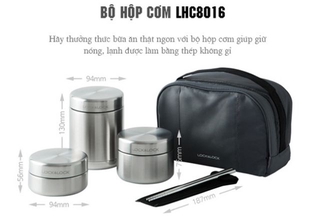 Hộp cơm giữ nhiệt inox 304 kèm đũa và túi giữ nhiệt Lock&Lock LHC8016