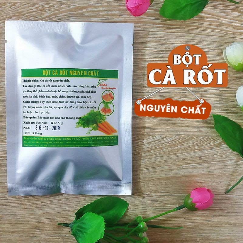 BỘT CÀ RỐT SẠCH 100G sấy lạnh nguyên chất