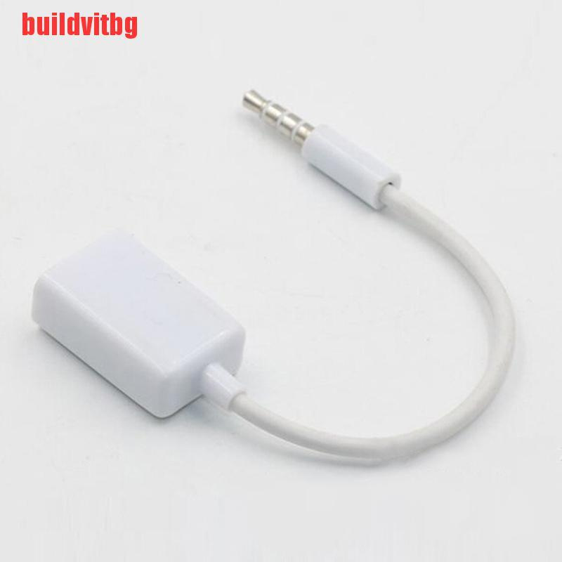 {buildvitbg}3.5mm male aux audio plug jack to usb 2.0 female converter cord cable car mp3 GVQ