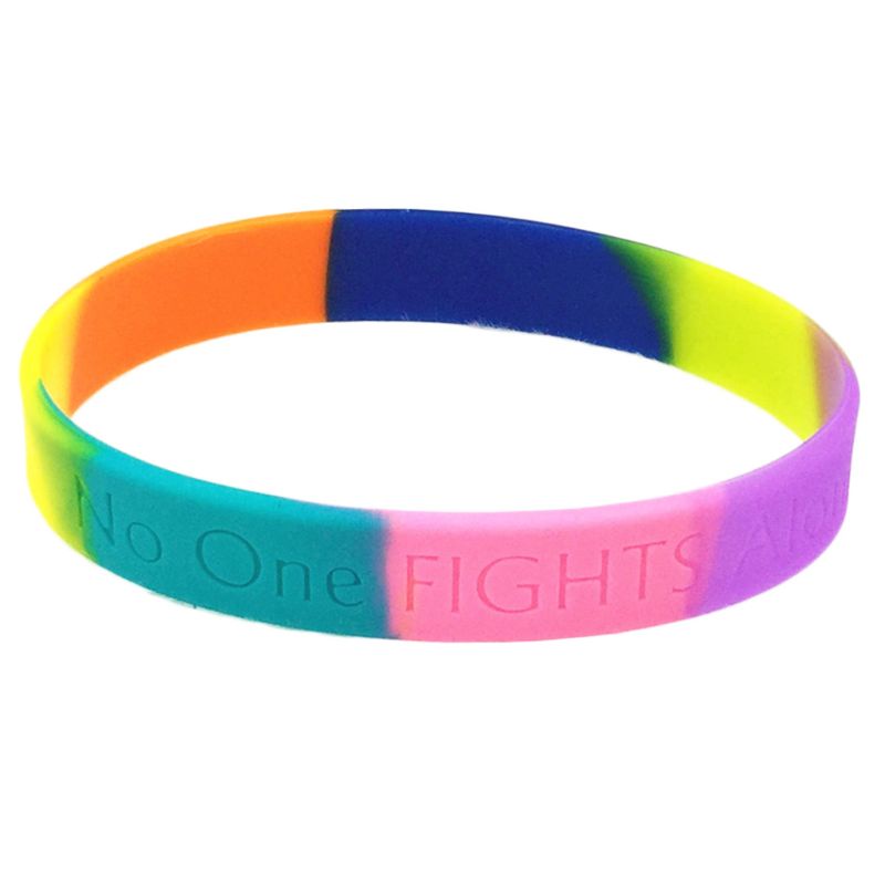 Vòng Tay Cao Su Silicone In Chữ Cầu Vồng Lgbt 18 Kiểu