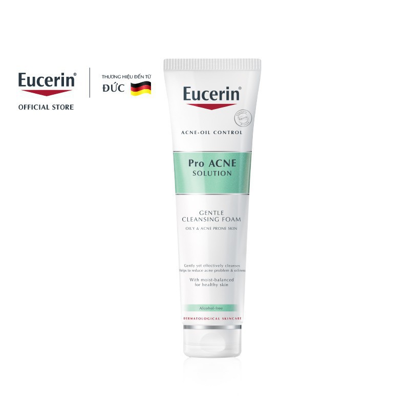 ✅【CHÍNH HÃNG】 Sữa rửa mặt Eucerin Pro Acne Cleansing Foam dành cho da mụn 150g