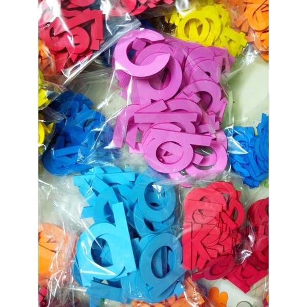 29 CHỮ CÁI IN THƯỜNG + 10 SỐ XỐP 5LI  CAO 7CM - Đồ chơi mầm non