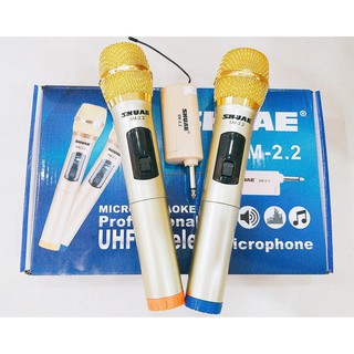 Bộ 2 micro karaoke ko dây đa năng shuae sm-2.2