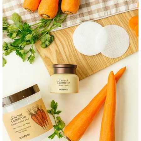 Hộp 60 Miếng Đệm Dưỡng Ẩm Chăm Sóc Da 100% Cà Rốt 250g