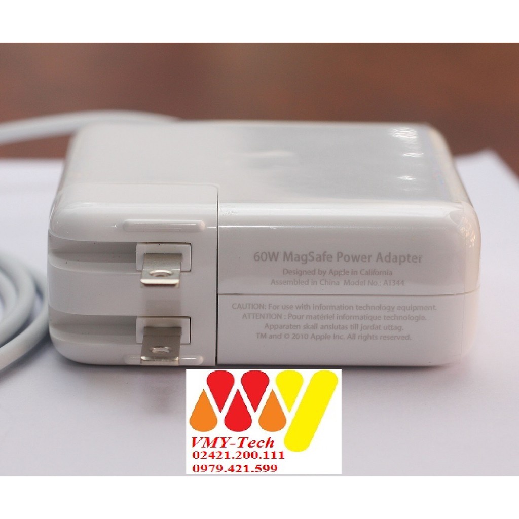 Sạc Macbook 60W - Đời 2010 MagSafe 1 A1181, A1184, A1185, A1278, A1280, A1330, A1342, A1344 (Chân Chữ L)