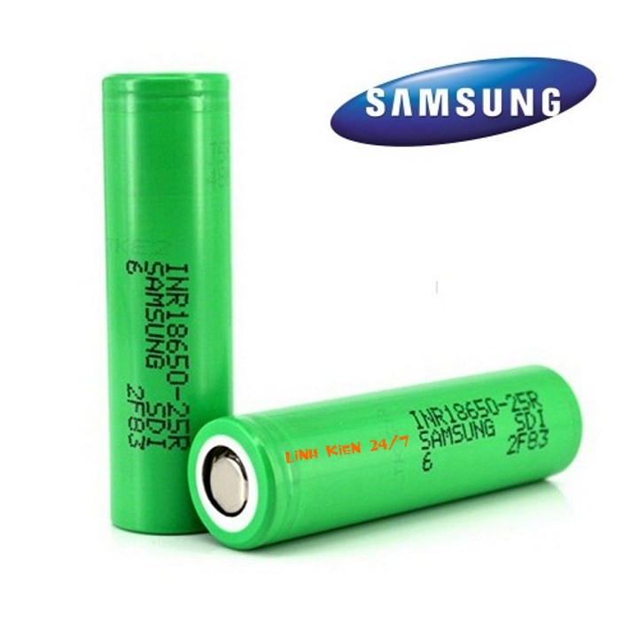 Pin Samsung 18650 25R 2500mAh Dòng Xả 20A Hàng Chính Hãng