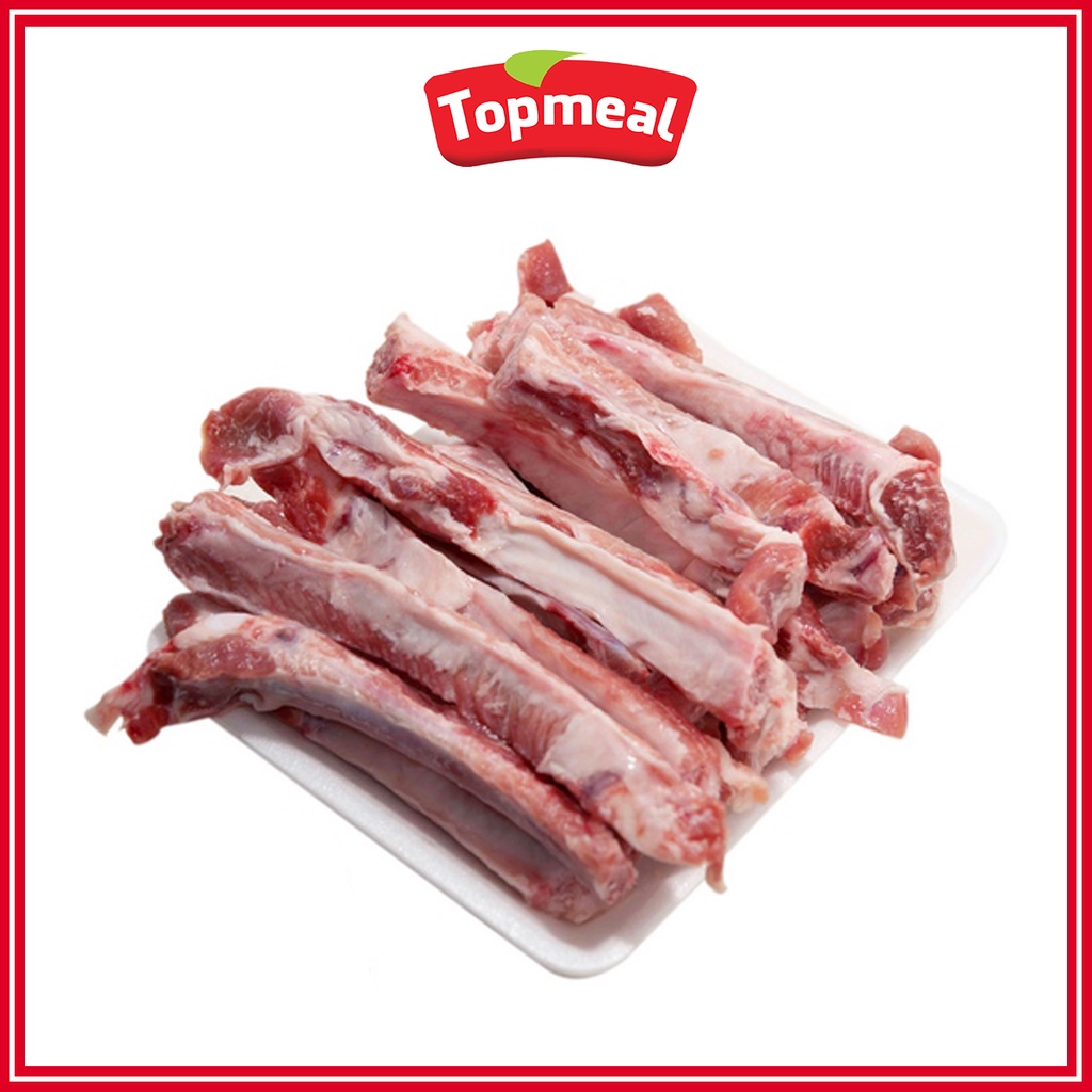 HCM - Sườn cọng Topmeal (Sườn que) (500g) - Thích hợp với các món nướng, hầm canh,... - [Giao nhanh TPHCM]