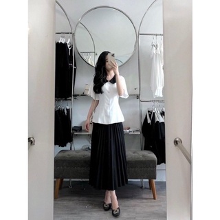 Sét váy cổ sen cúc Ngọc+ chân váy(bigsize 55-90kg)