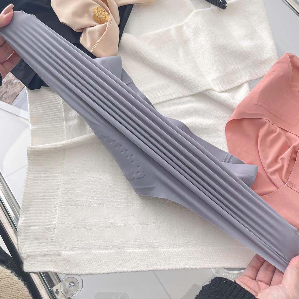 Quần Lót Latex Lụa Lạnh Không Đường May Lưng Vừa Nhanh Khô Thoáng Khí In Hoa Kiểu Hàn Quốc Cho Bạn Gái