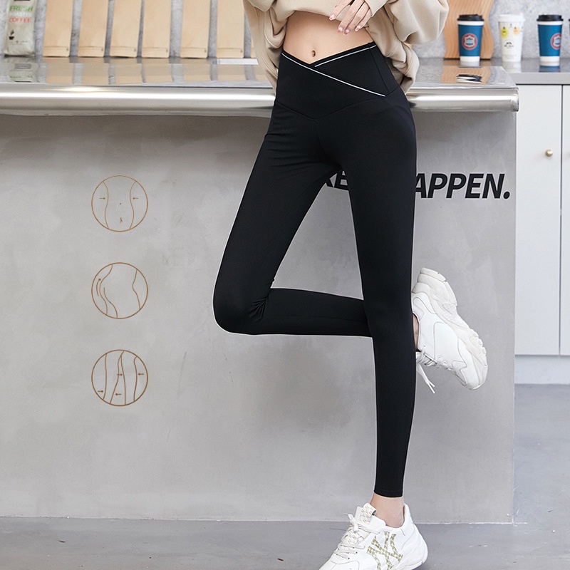 Quần legging nữ gen bụng cạp chéo che khuyết điểm | WebRaoVat - webraovat.net.vn