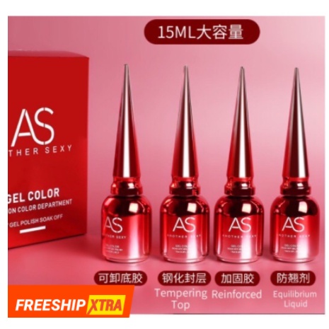 Bộ dung dịch AS , Base , Top , Top Lì chai đen or đỏ nhé ạ