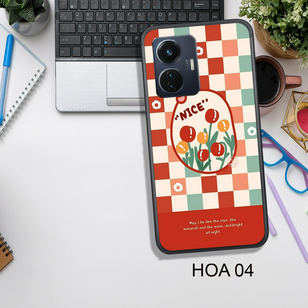 Ốp Lưng  VIVO Y55 5G - Y55 4G (2022) - V25 5G - V25E , In Hình HOA, Màu Sắc Bắt Mắt.