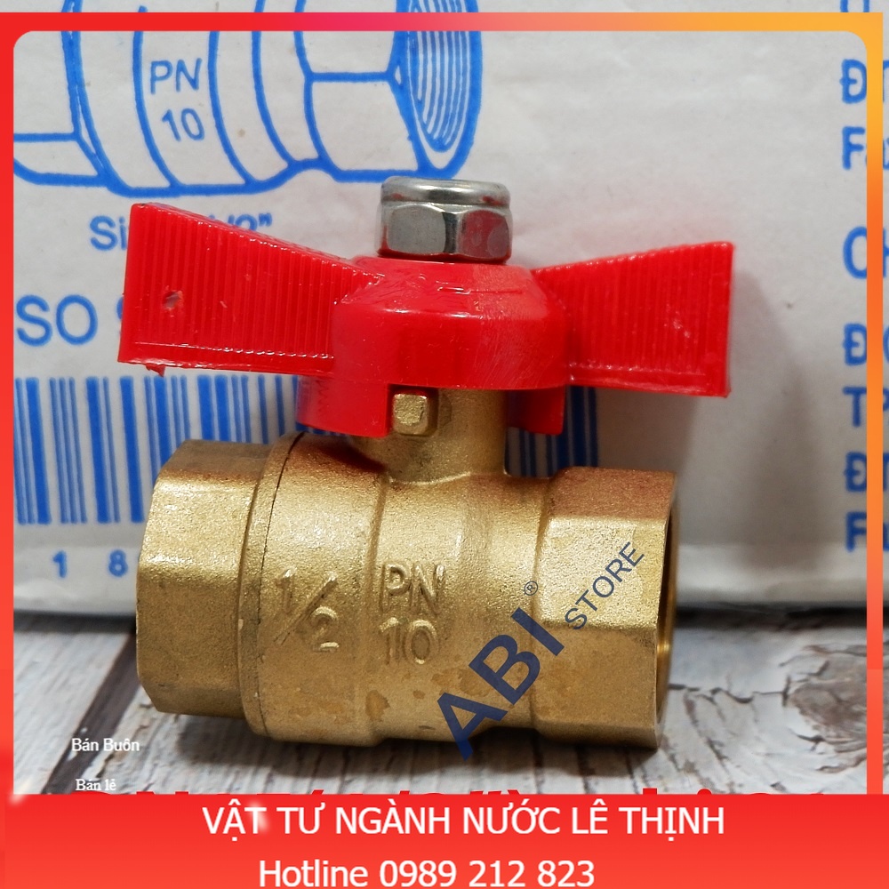 Van tay bướm (tay lơ) MBV Minh Hòa dn15(1/2''), dn20(3/4'') Việt Nam cao cấp