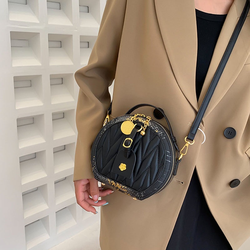 Túi Đeo Chéo Hình Tròn Nhỏ Thời Trang Cho Nữ