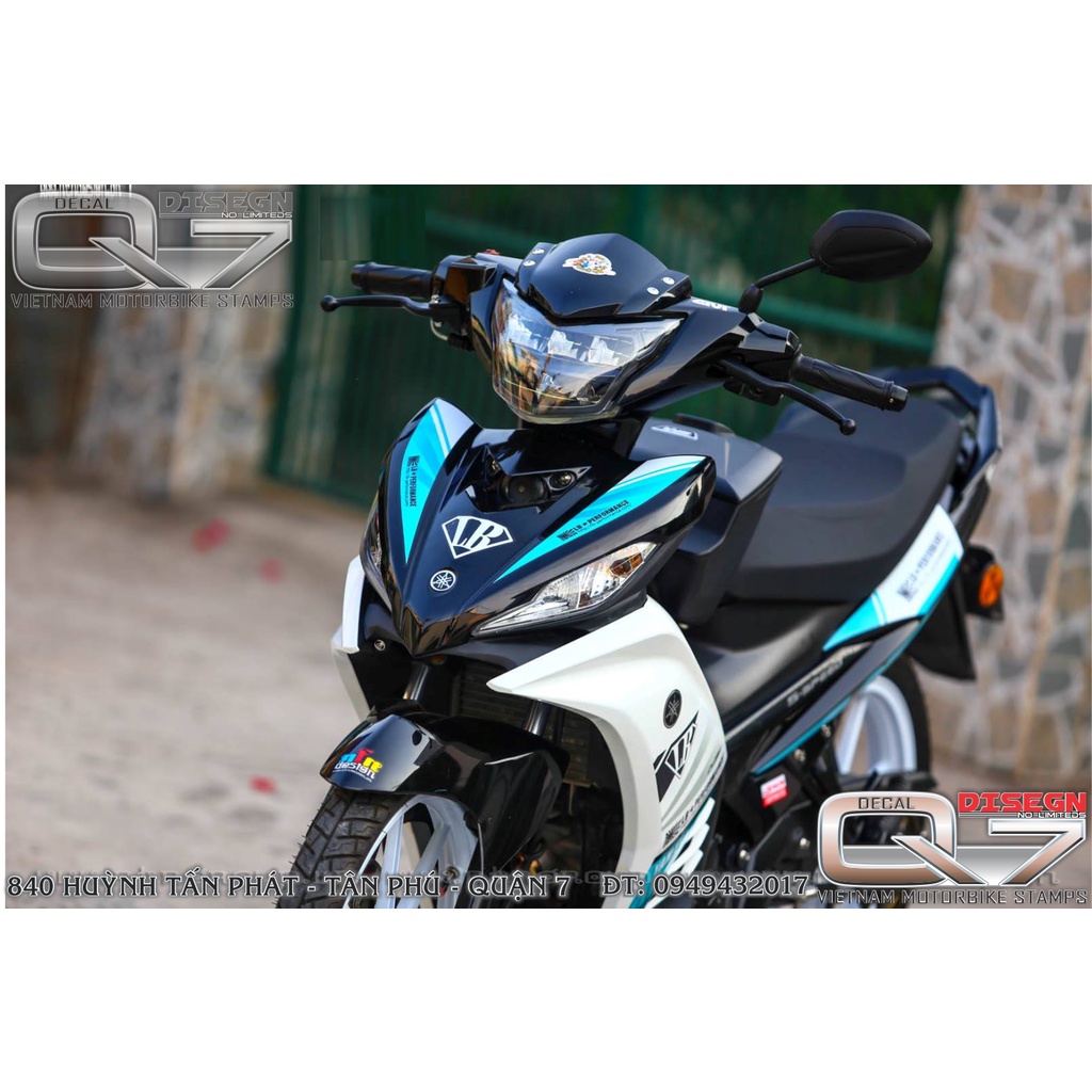 TEM RỜI EXCITER 2011 XANH TRẮNG ĐEN