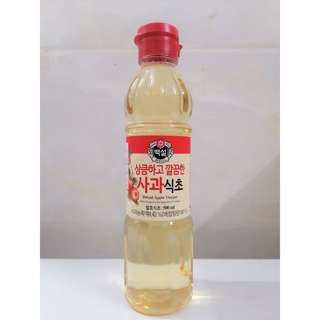 [Chai CJ 500ml] GIẤM TÁO Beksul [Korea] CJ FOODS Apple Vinegar