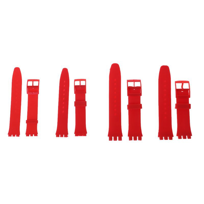 Dây Đồng Hồ Đeo Tay Chất Liệu Silicon Chống Thấm Nước Và Mồ Hôi Dành Cho Swatch 16mm 17mm 19mm 20mm