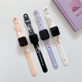 Dây Đeo Thay Thế 44/42mm40/38mm In Họa Tiết Cún Dễ Thương Cho Đồng Hồ Apple Watch