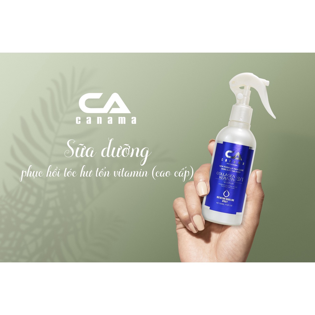 SỬA DƯỠNG (CAO CẤP) PHỤC HỒI, CHĂM SÓC TÓC HƯ TỔN & TÓC YẾU Vitamin CANAMA (220ml)