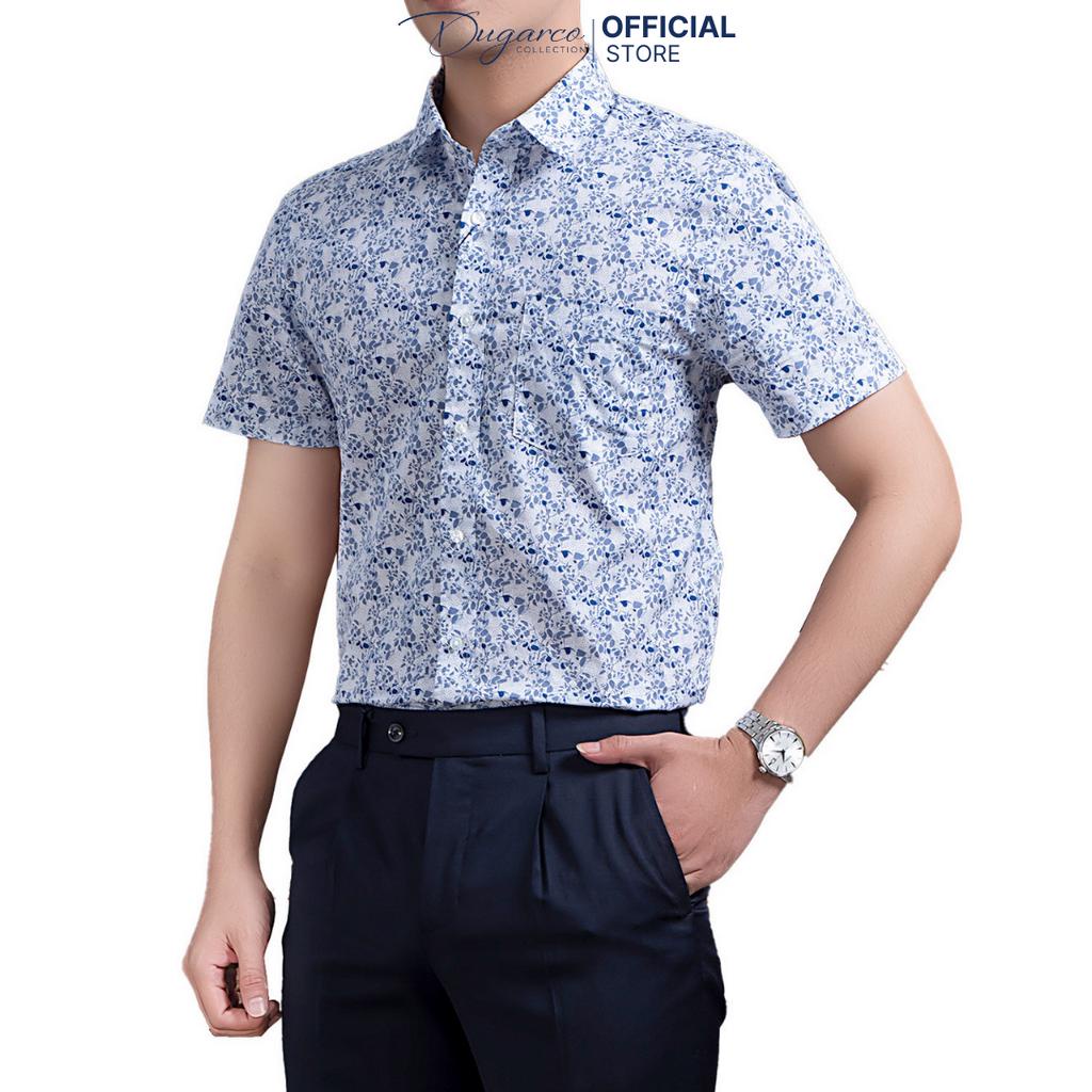Áo sơ mi DUGARCO tay ngắn cotton công sở nam thoáng mát 92SMS41035