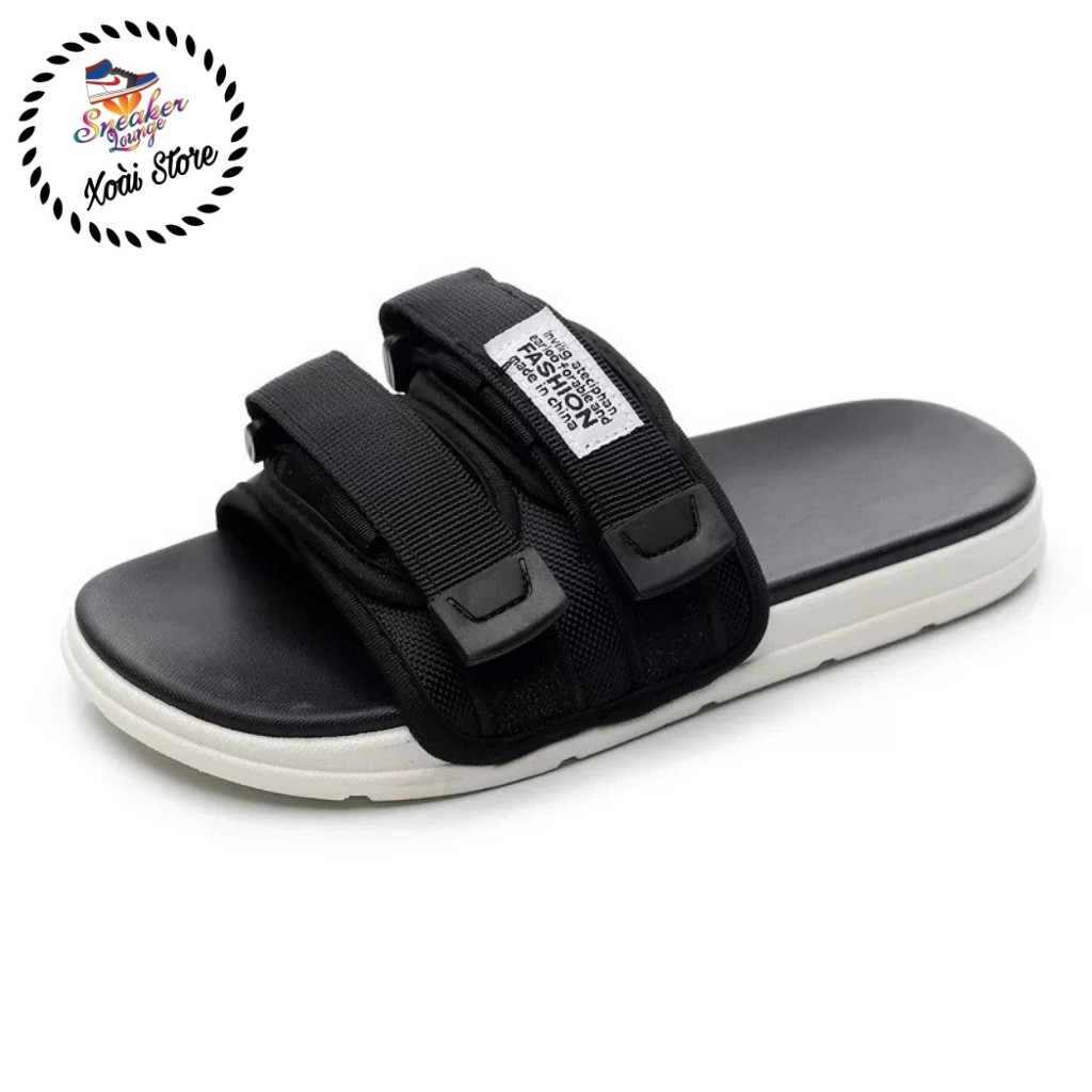 Dép quai ngang nam nữ Fashion quai dán đế chống trơn trượt cao cấp đi biển mùa hè 2021 - Xoài Store