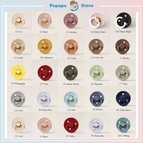 Ti Giả BIBS Đan Mạch Chính Hãng Cho Bé Kèm Nắp Trứng Hoặc Hộp Đựng shop Popapu