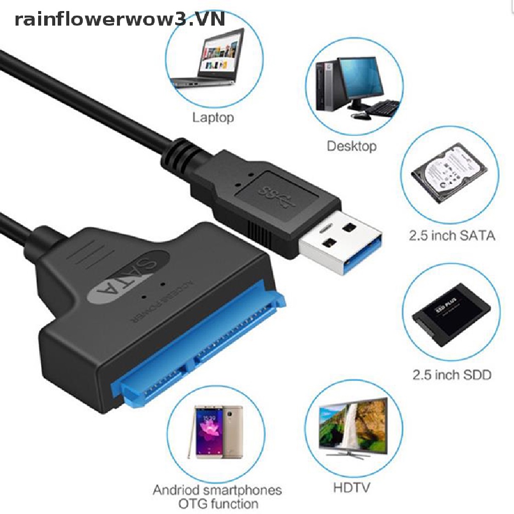 Cáp Chuyển Đổi USB 2.0 / 3.0 / Type-C SATA III Cho Ổ Cứng SSD &amp; HDD 2.5 Inch