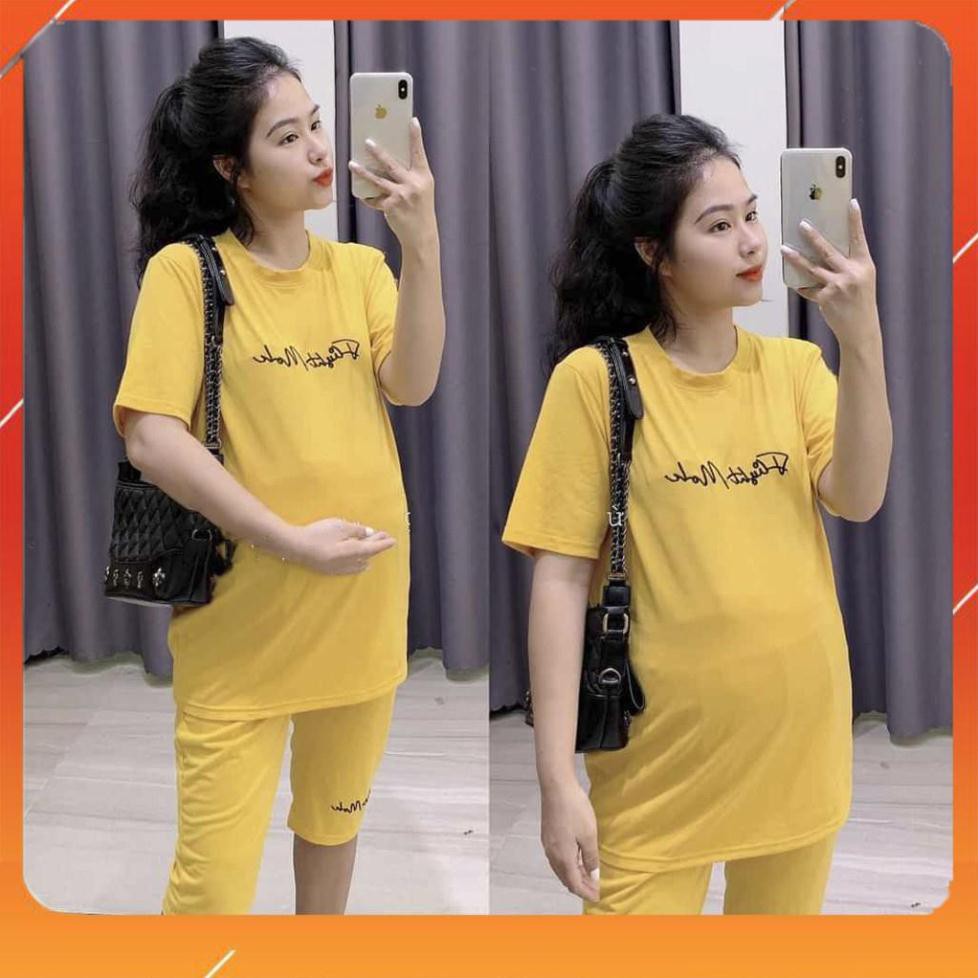 Đồ Bộ Bầu 💗FREESIZE💗 Bộ Đồ Bầu Kết Hợp Sau Sinh Siêu Đẹp Chất 100% Cotton