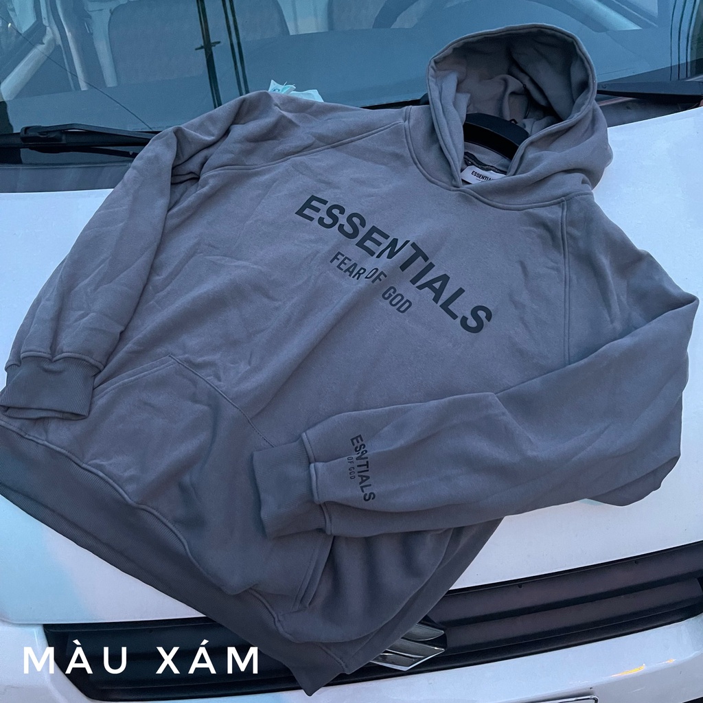 Áo hoodie Essentials in cao su khoác hoodie nỉ bông hàng cao cấp Ss2022