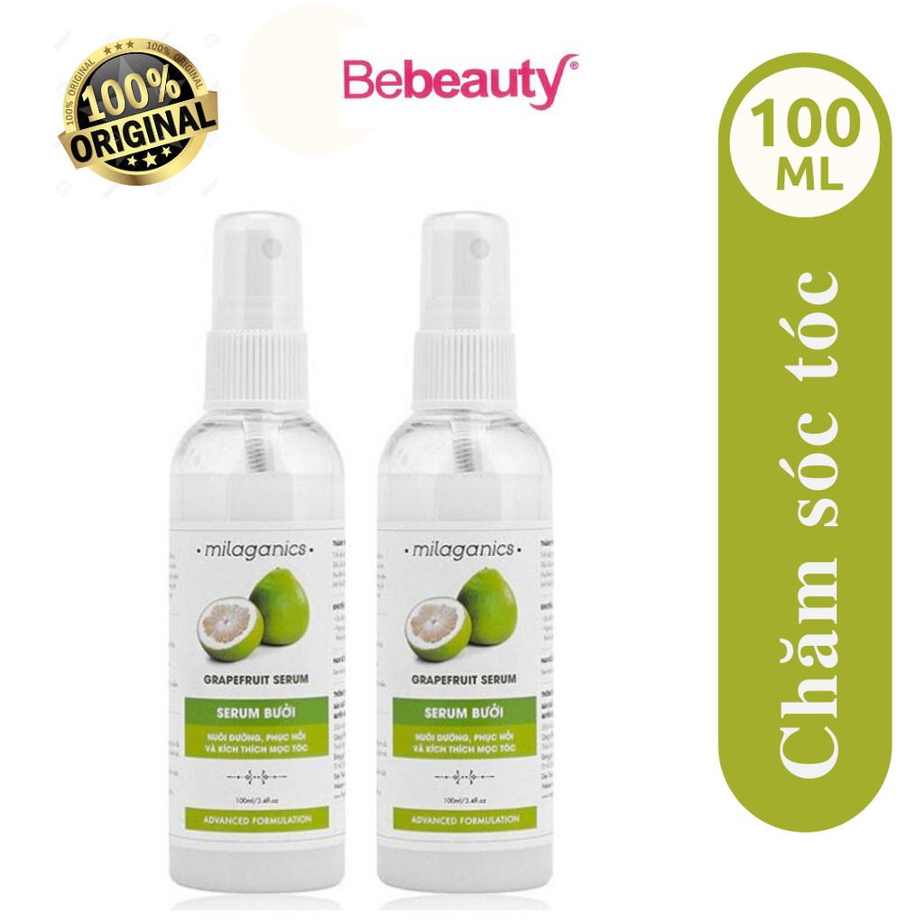 COMBO 2 Serum bưởi kích thích mọc tóc, giảm rụng tóc Milaganics 100ml - 0804234 | BigBuy360 - bigbuy360.vn