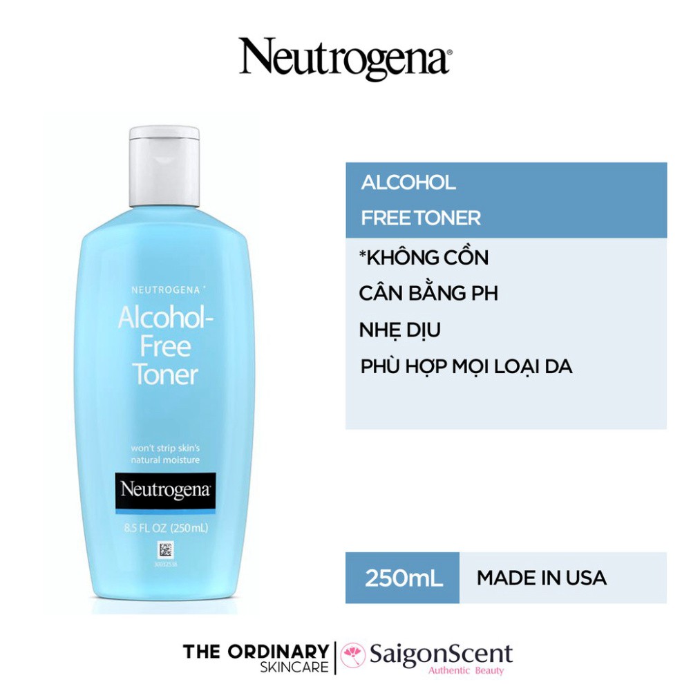 XẢ KHO Nước cân bằng da không cồn Neutrogena Alcohol-Free Toner ( 250mL ) XẢ KHO