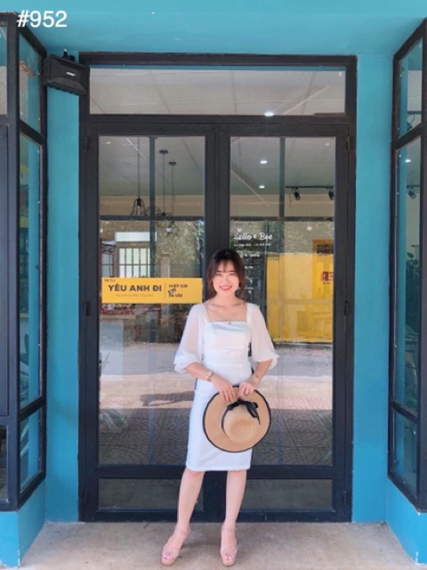 Đầm body 🌷Đầm body trắng tay voan | BigBuy360 - bigbuy360.vn