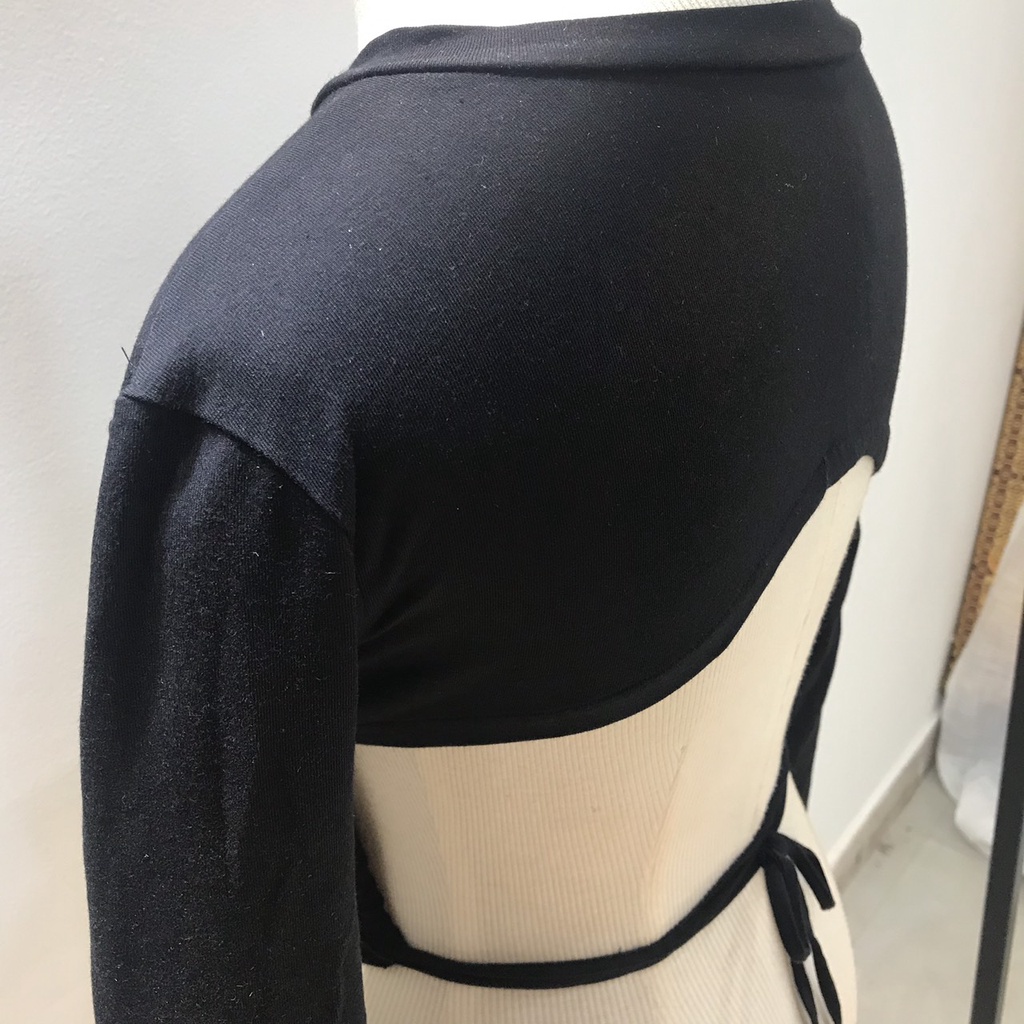 Áo Hở Lưng Tay Dài Bigsize Dưới 80Kg Cột Dây Quanh Eo "HLTD"