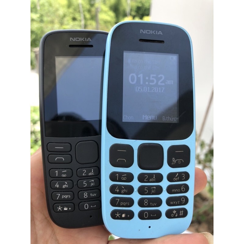 Điện thoại Nokia 105 1 Sim 2 sim  bàn phím,loa to kèm pin sạc nghe gọi tốt