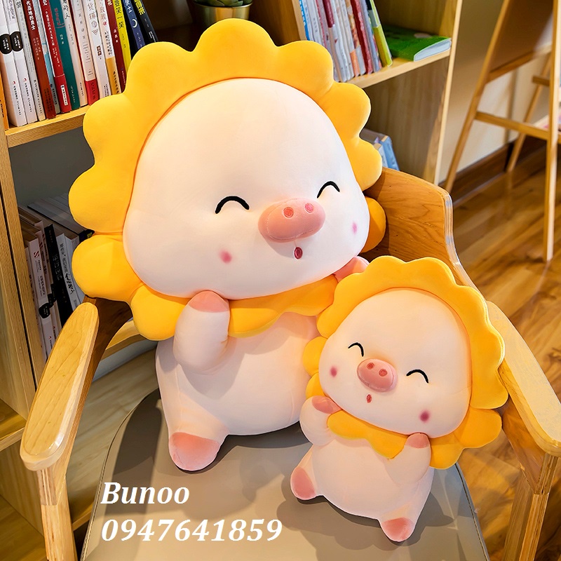 Gấu bông heo mặt trời kích thước 40-55cm Bunoo shop