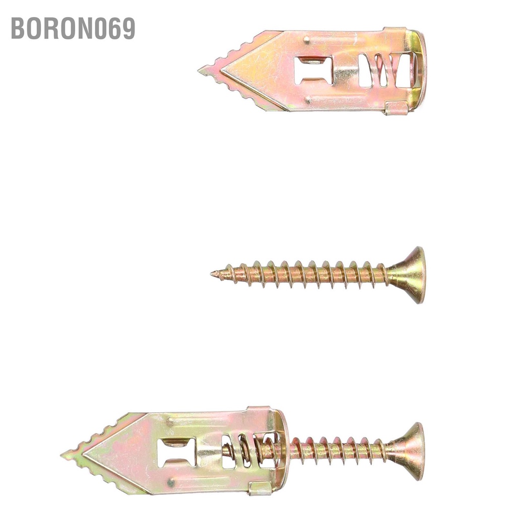 Boron069 40Pack Tự khoan Neo Vít Đặt Vách thạch cao Kim loại Loại Knock cho Khung ảnh Trang trí Nhà cửa