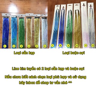 Tóc line kim tuyến túi 150 sợi