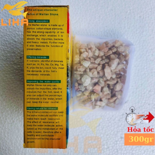 Đá Maifan Stone 300gr (Tặng Kèm Lưới Đựng) - Vật Liệu Lọc Nước Hồ Cá