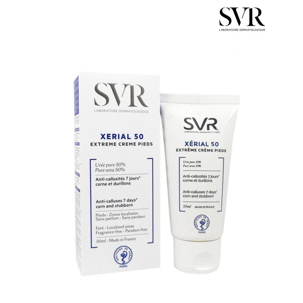 Kem dưỡng da làm giảm vết chai ở bàn chân, bàn tay và khuỷu tay SVR XERIAL 50 Extreme Creme Pieds 50ml