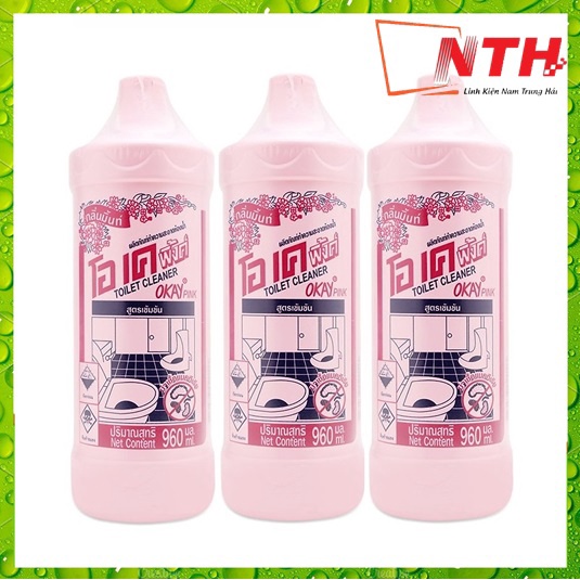 CHAI TẨY TOILET THÁI LAN OKAY PINK 900ML