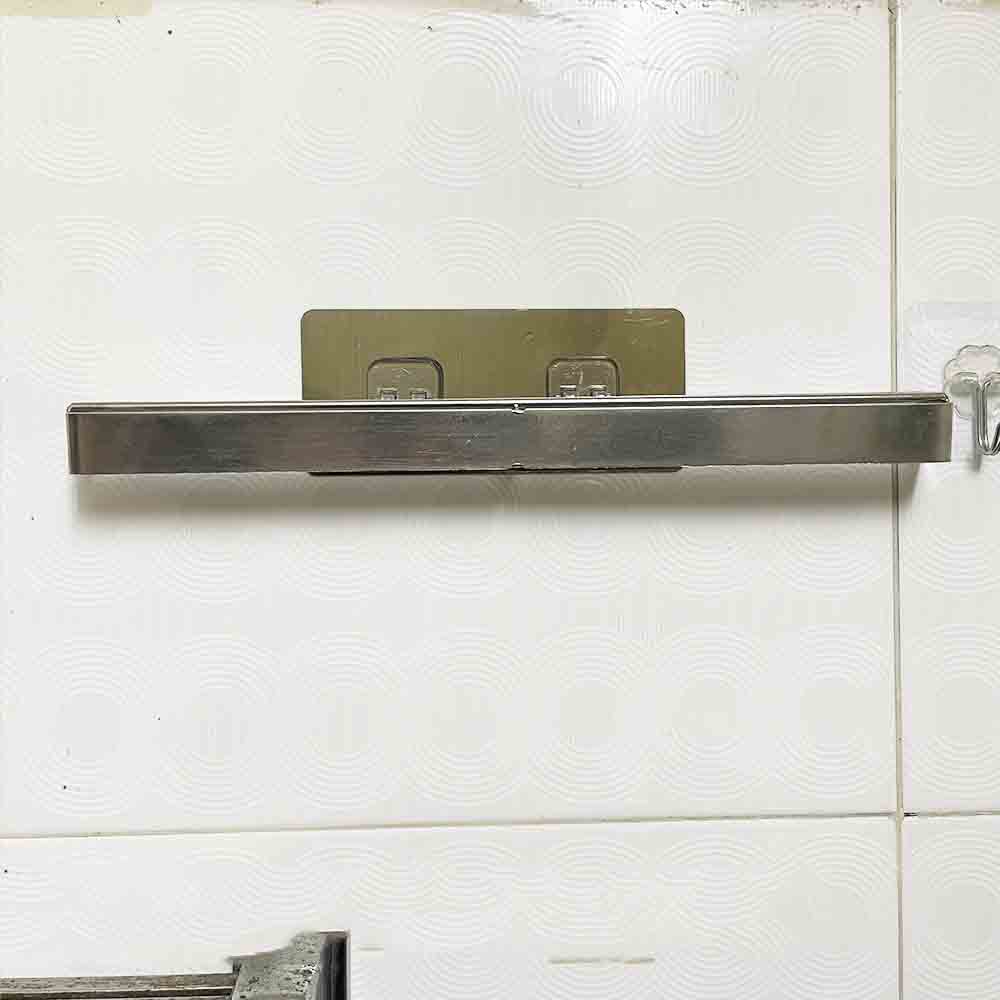 Kệ để dao dán tường nhà bếp Giá treo dao Inox thiết kế 2 ngăn dán tường siêu chắc chắn -KitchenDecor
