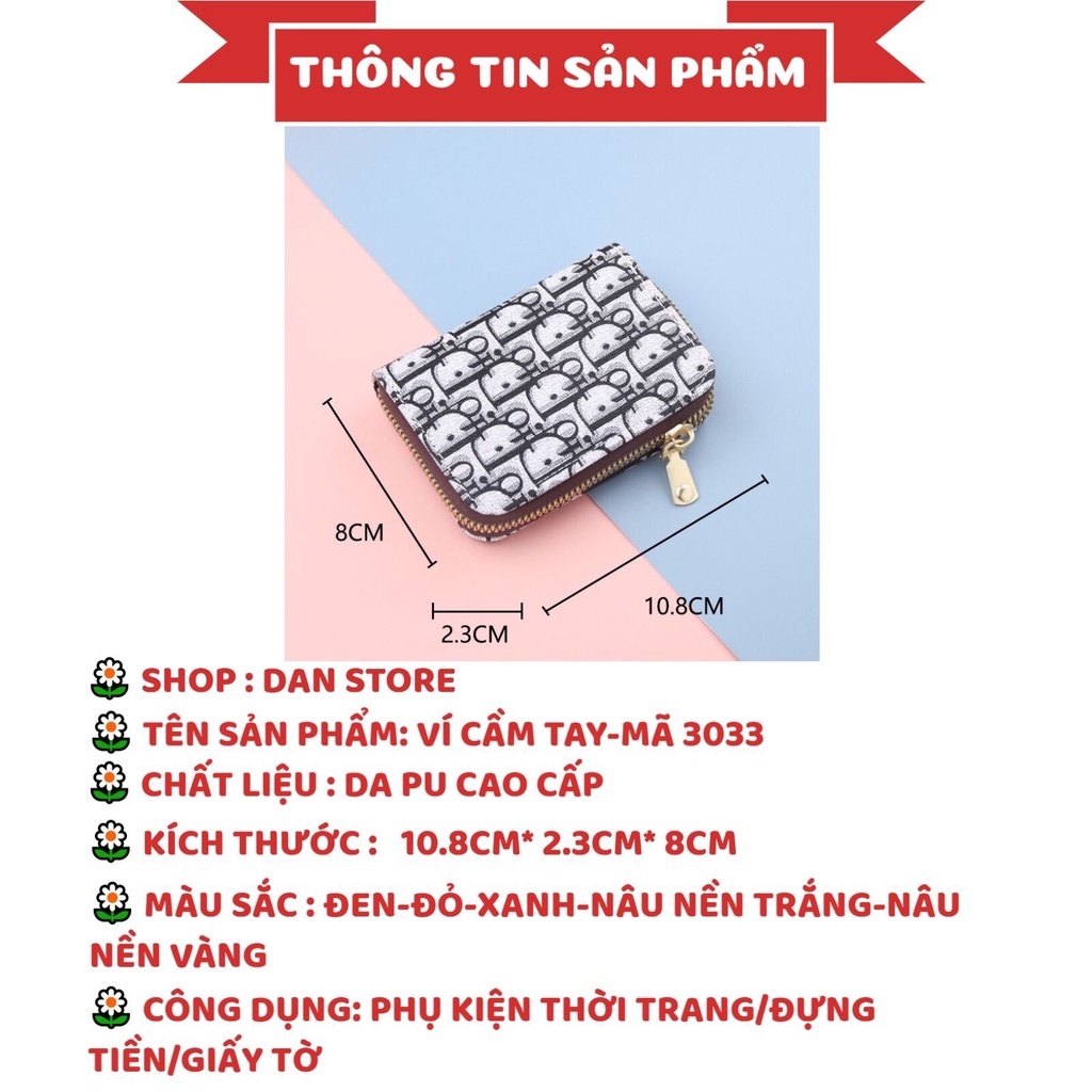 Ví Da Nữ Ví Nữ mini tiện lợi  Ví Nữ Mini Cầm Tay nhiều ngăn thời trang cho nam và nữ tiện lợi,gọn gàng MÃ 3033