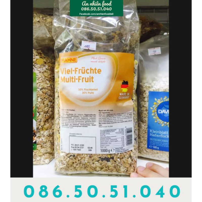 Ngũ Cốc Hahne Muesli Viel-Fruchte Muti-Frult 1KG