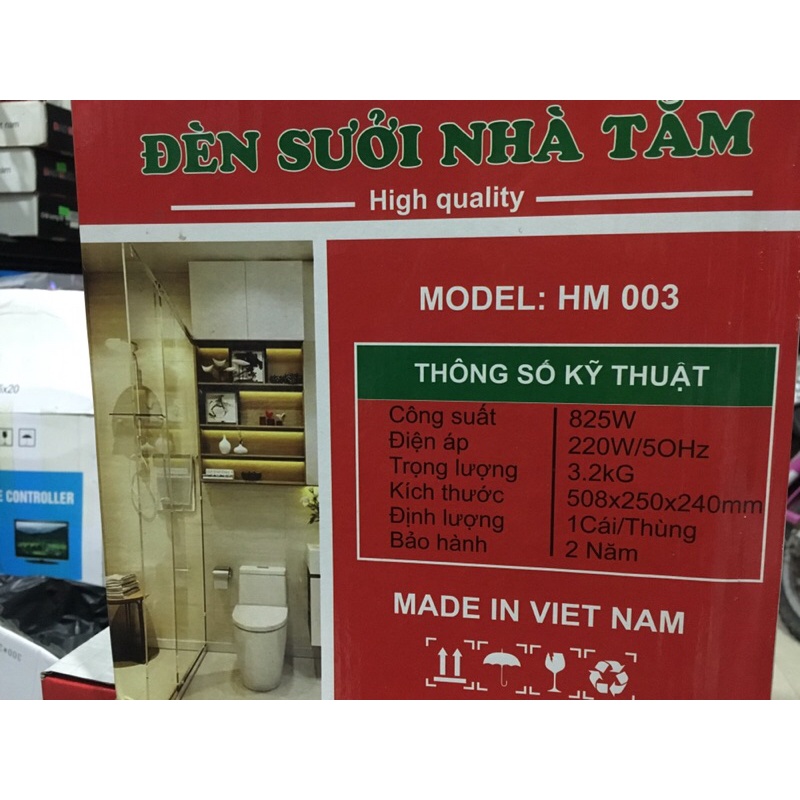 Đèn sưởi nhà tắm 3 bóng jiplai